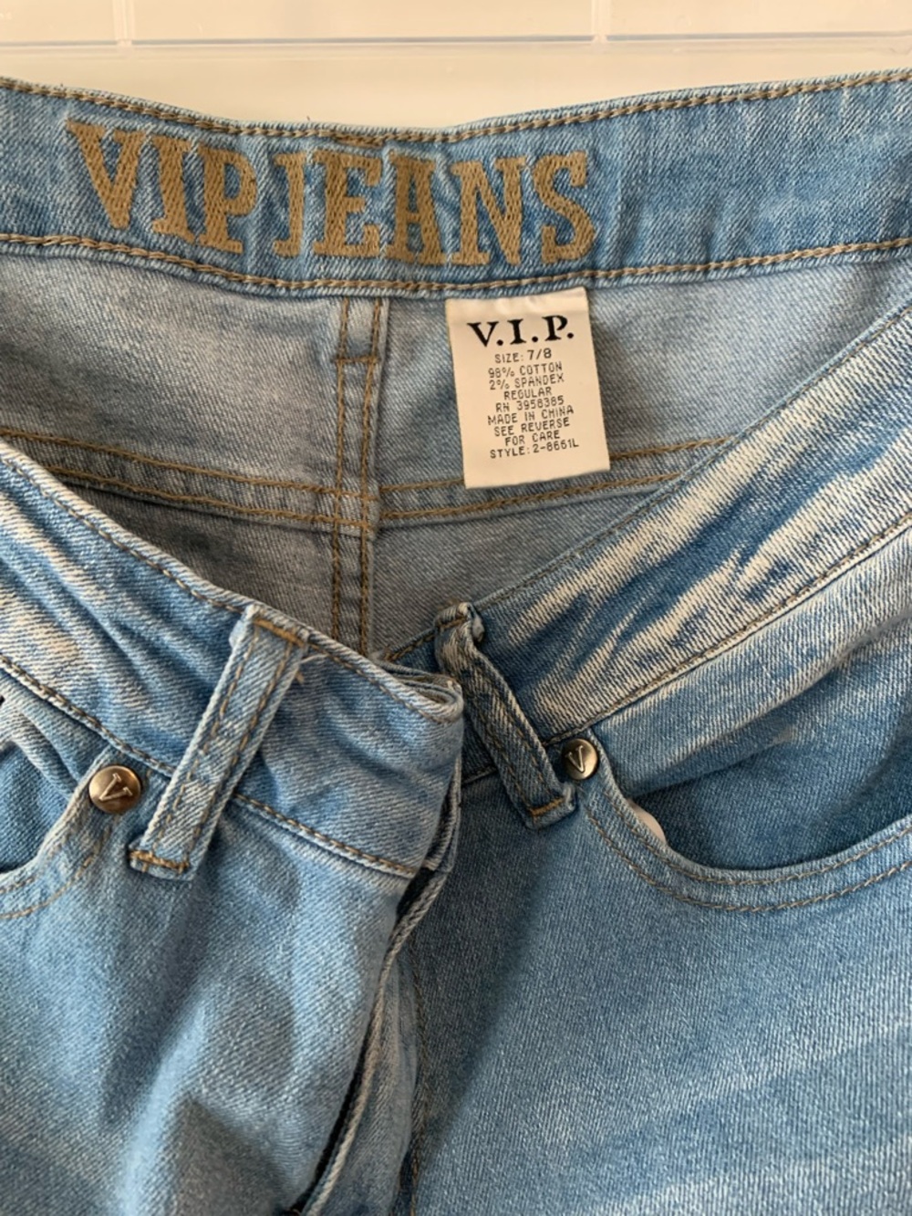 VIP Jeans light Blue Distressed Women's Jeans - Picture 4 of 4